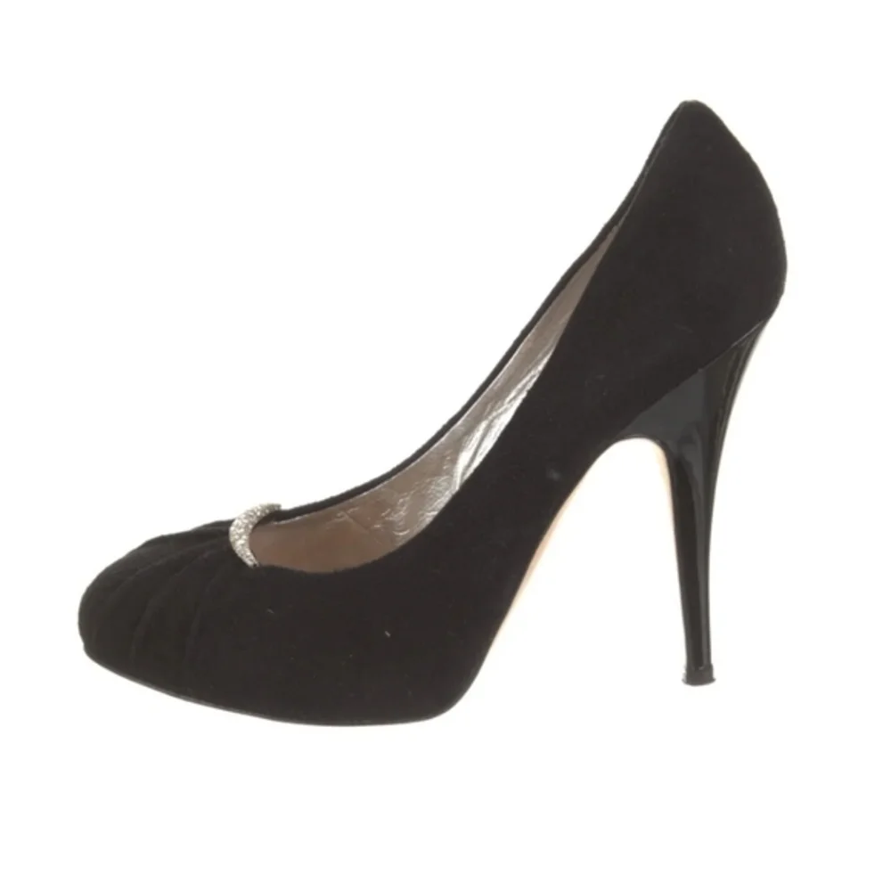 GIUSEPPE ZANOTTI | Black Suede Crystal Embellished Pumps in‎ Size US 8.5